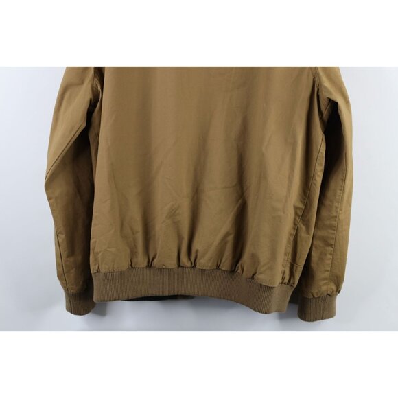 Orton Brothers Mens Size Medium Distressed Lined Full Zip Bomber Jacket Brown - Picture 16 of 16